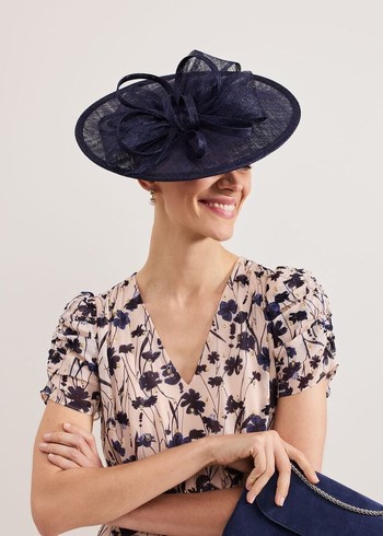 Phase Eight Navy Bow Disc Fascinator Hats Navy USA | 8452301-CG